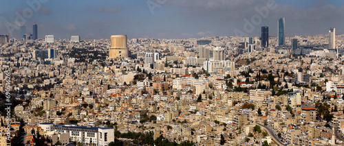 A general view of the city of Amman from the southern region