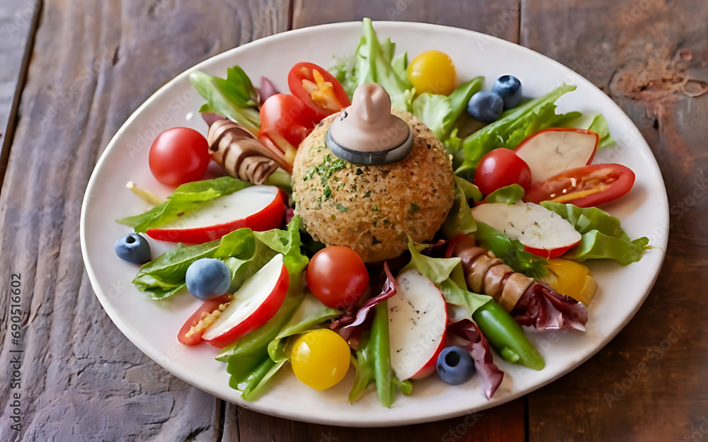 Capture the essence of Nicoise Salad in a mouthwatering food photography shot Generative AI