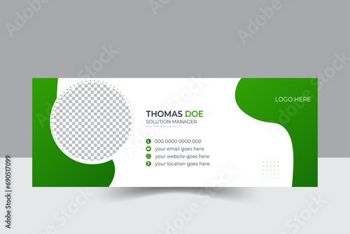 Corporate business email signature design template. unique vector design template.