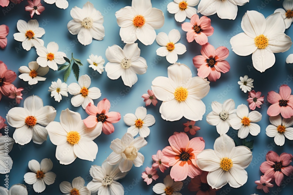 Floral background in blue colours Floral background in blue colours