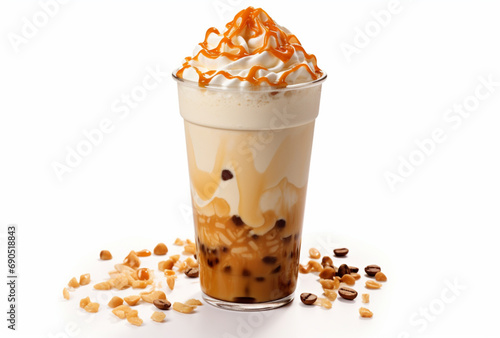 Caramel Frappe drink. Ai Generated Images