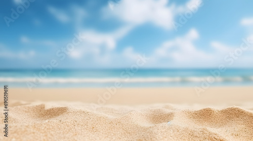 Panorama of a beautiful white sand beach and turquoise water. Holiday summer beach background.. soft sand, calmness, tranquil relaxing sunlight, summer mood