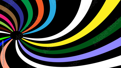 Wallpaper Mural Retro 60s and 70s groovy carnival background. Sun and rainbow swirl pattern, vintage poster vibes. Funky ray elements, circle motifs, reminiscent of circus themes. vector illustration Torontodigital.ca