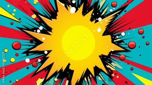 Comic Boom Explosion Cloud Artwork for a Colorful Pop art. Visual Dynamism. Old fashioned comic book icon for punch word