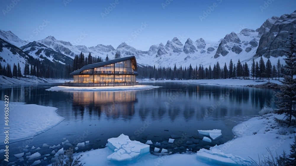 Fototapeta premium Lake and mountains