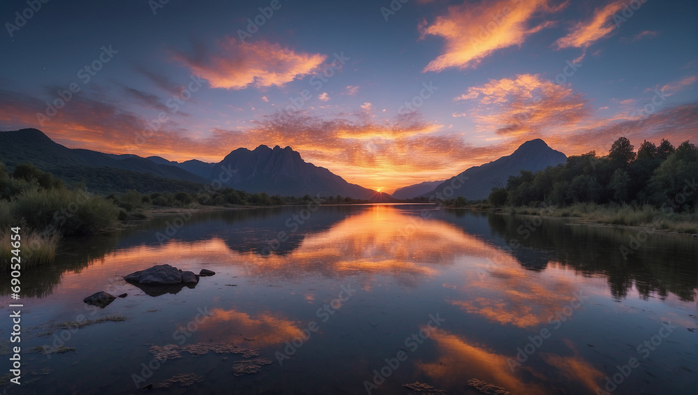 Sunrise and Sunset sky landscapes capture the essence of the season.