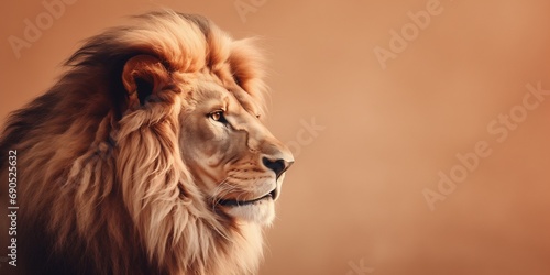 portrait of a lion photo