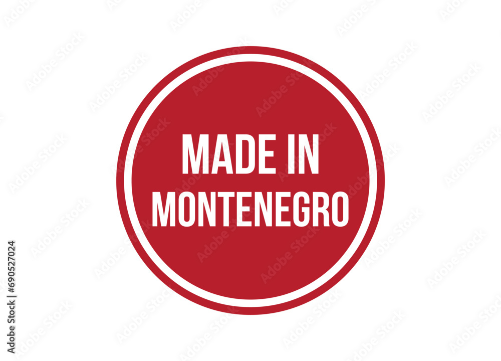 Made in Montenegro red banner design vector illustration Made in Montenegro red banner design vector illustration