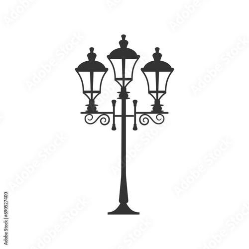 Obraz na płótnie Street light vector icon. Street lighting illustration sign. Flashlight symbol. lamp logo w salonie