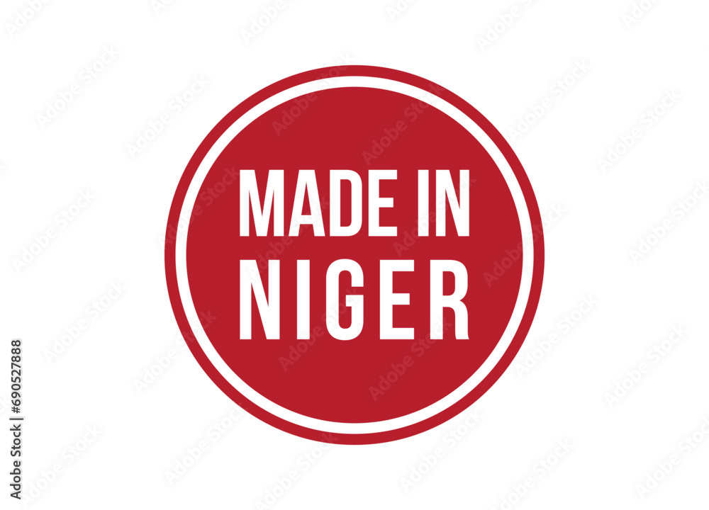 Made in Niger red banner design vector illustration Made in Niger red banner design vector illustration