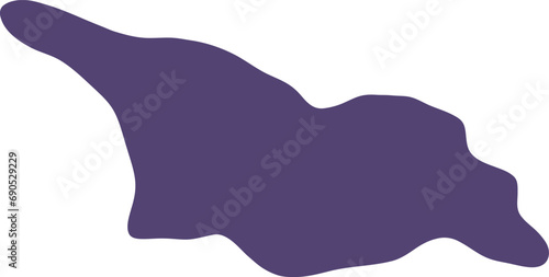 Map of Georgia. Country map silhouette vector illustration