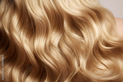 Shiny long healthy blond hair