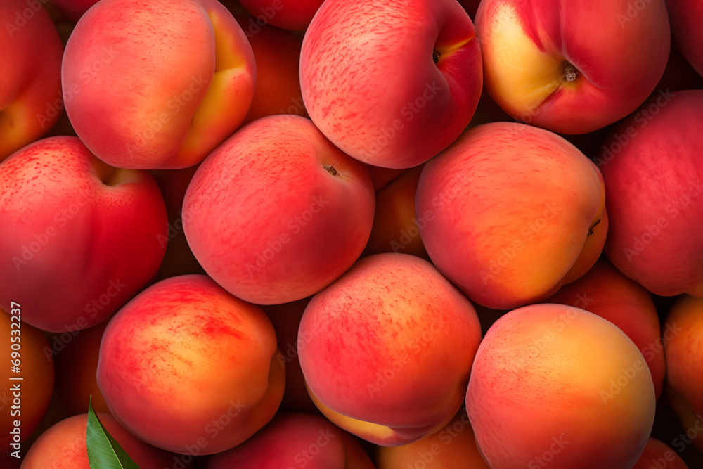 Close up of many peach fruits Close up of many peach fruits