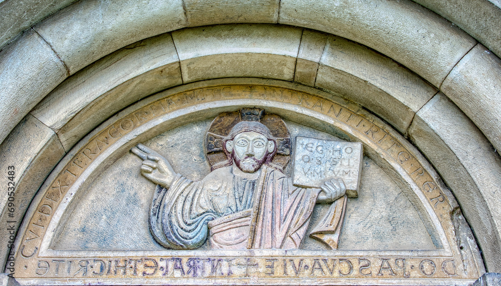 stone carving at the cathedral