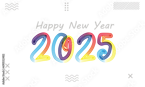 happy new year 2025, 2025, happy new year, 3d happy new year 2025