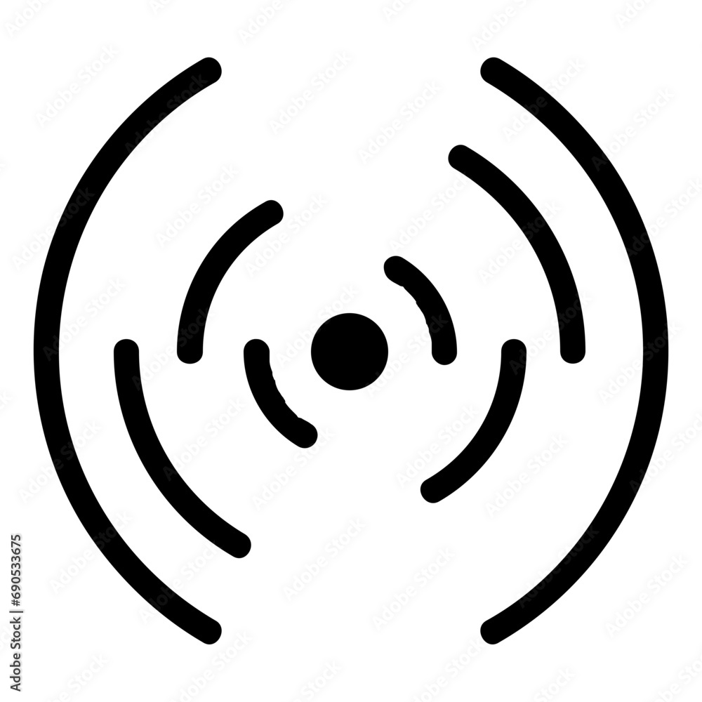 Sonar Or Radar Sound Wave Icon Sonar Or Radar Sound Wave Icon