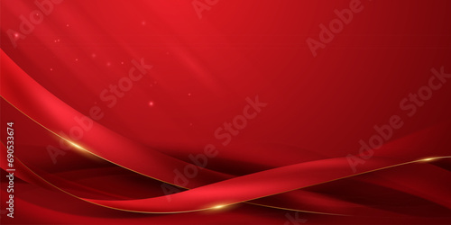 red background design With luxurious effect elements Vector illustration