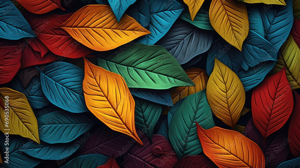 Vibrant Autumn Leaves Background Vibrant Autumn Leaves Background