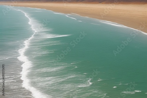 waves crashing on the beach