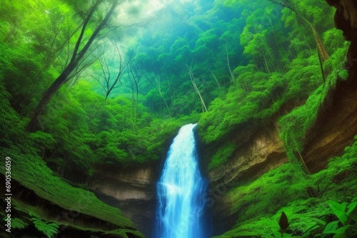waterfall in jungle © Ahmad khan