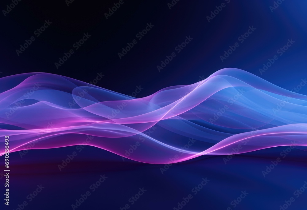 A vibrant abstract background with mesmerizing blue and pink waves. Generative AI. A vibrant abstract background with mesmerizing blue and pink waves. Generative AI.