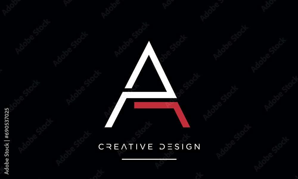 Alphabet letters PA or AP logo monogram Alphabet letters PA or AP logo monogram