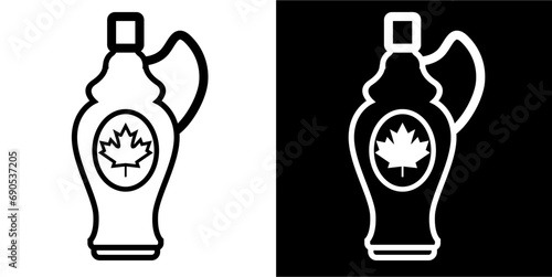 Maple syrup canadian, food canada, food bottle icon