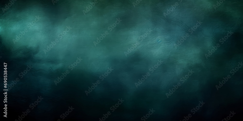 horror green blue clouds, grunge dark smoke texture, black haunted background for horror, thriller and mystery movie poster design, Generative AI 