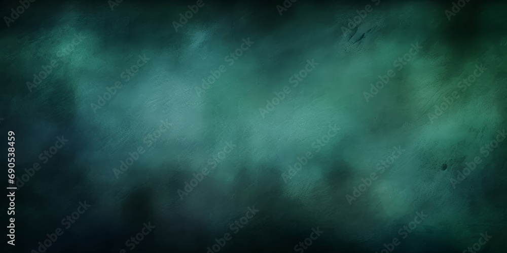horror green blue clouds, grunge dark smoke texture, black haunted background for horror, thriller and mystery movie poster design, Generative AI  - obrazy, fototapety, plakaty 