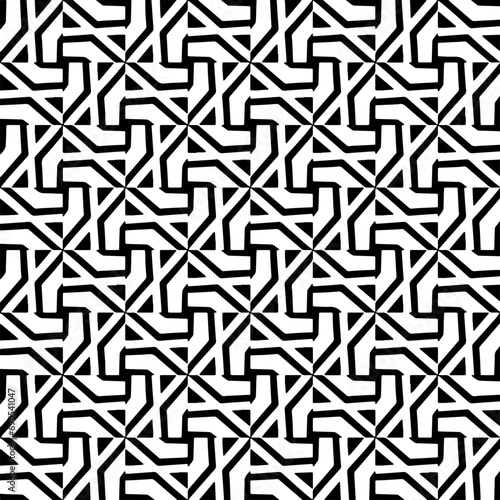 Wallpaper with Seamless repeating pattern.  Black and white pattern . Abstract background. Monochrome texture  for web page  textures  card  poster  fabric  textile.