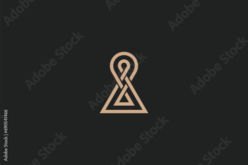 Keyhole logo design icon vector template