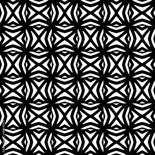 Wallpaper with Seamless repeating pattern. Black and white pattern . Abstract background. Monochrome texture for web page, textures, card, poster, fabric, textile.