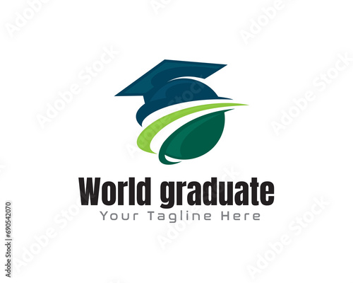 world education graduate solution logo icon symbol design template illustration inspiration
