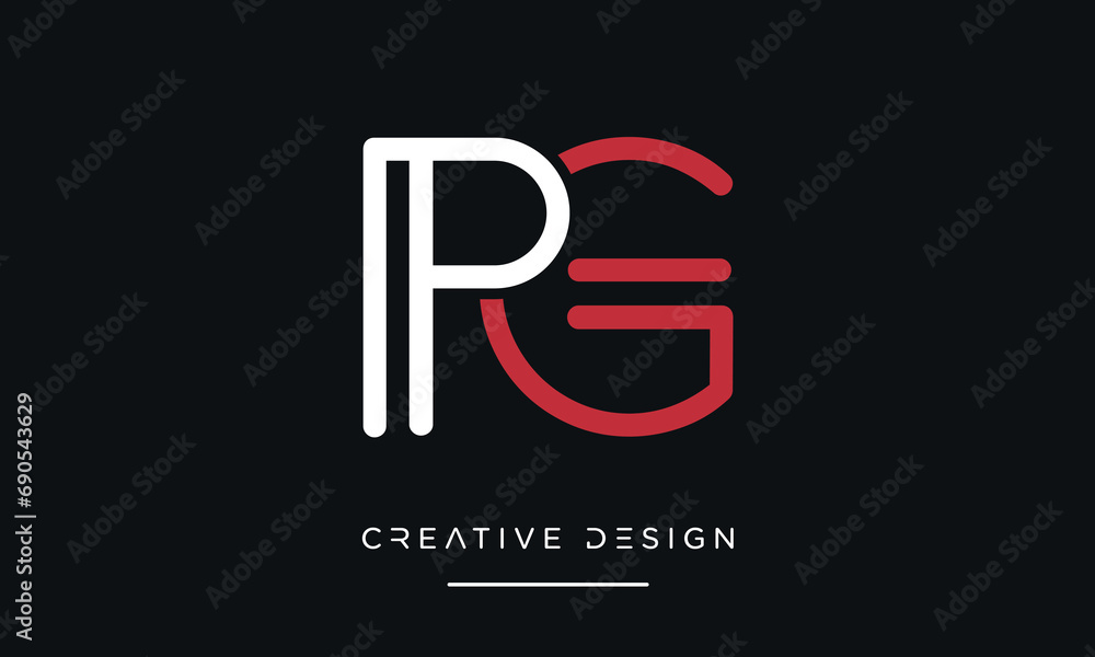 PG or GP Alphabet letters icon logo PG or GP Alphabet letters icon logo