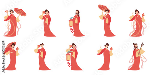 Cute Woman Traditional Chinese