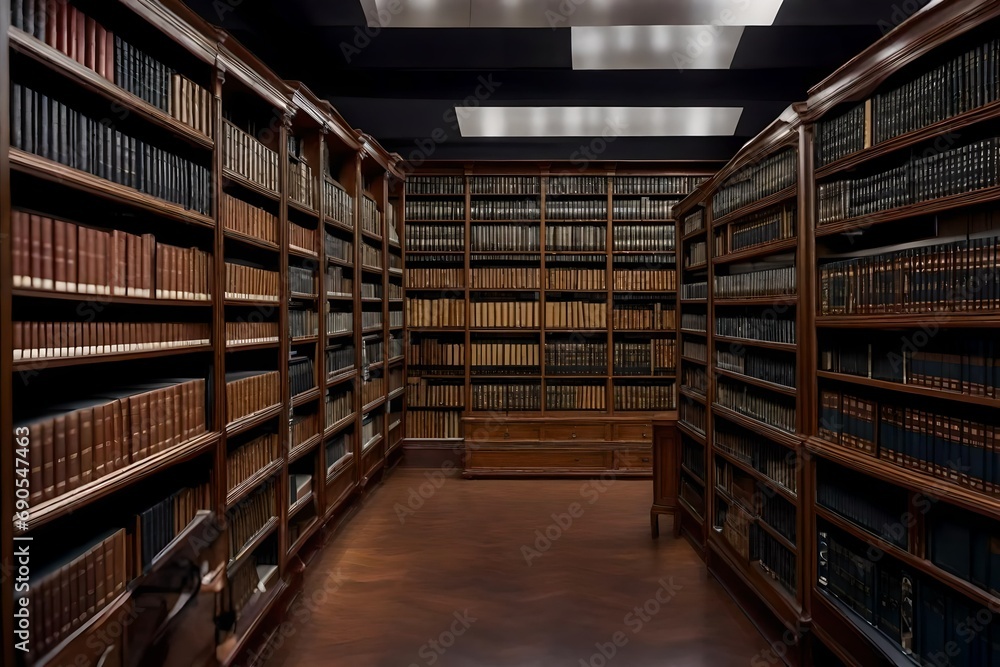 Obraz premium library of books