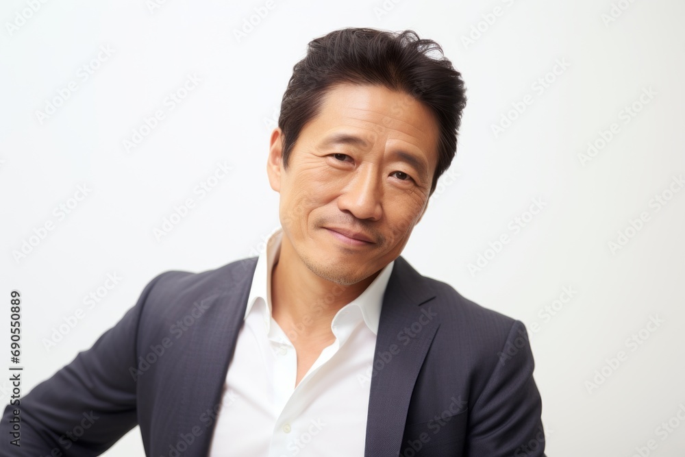 Portrait of a handsome middle-aged asian businessman looking at camera Portrait of a handsome middle-aged asian businessman looking at camera