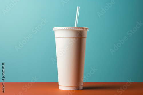 take away paper paper coffee cup on green background , mockup, advertising concept. delivery , service style.