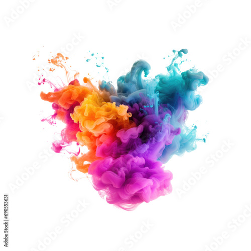 colorfull smoke abstract blue wave background  isolated on white background PNG.