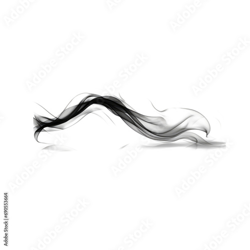 black smoke abstract blue wave background  isolated on white background PNG.