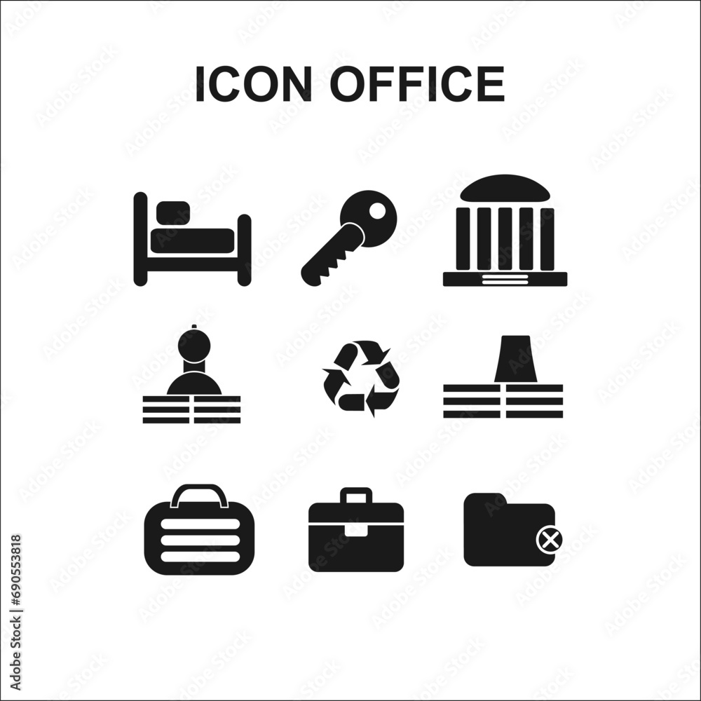 Modern Office Icon Collection for Your Professional Designs Modern Office Icon Collection for Your Professional Designs