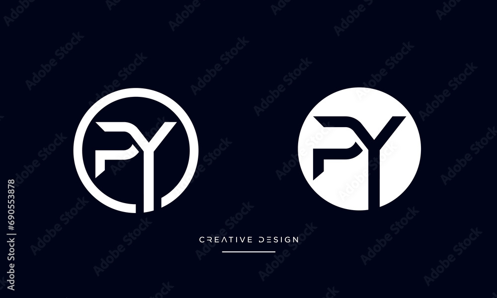 PY or YP Alphabet letters icon logo monogram PY or YP Alphabet letters icon logo monogram