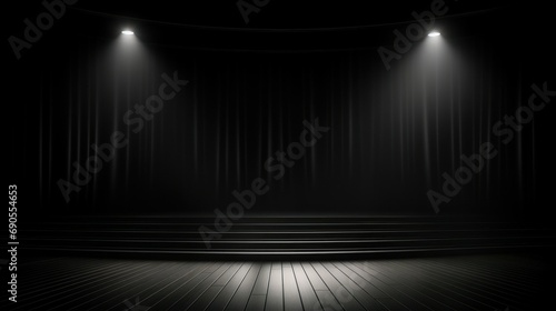 dark empty black performance stage
