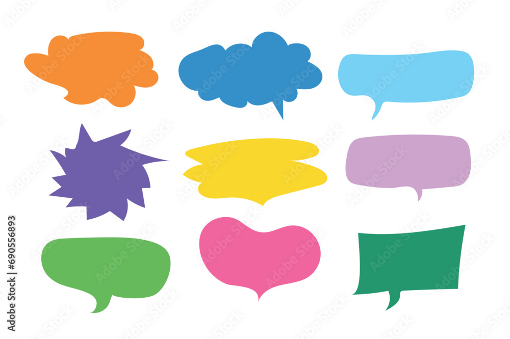 Set of callout, speech bubbles, chats, elements icons, vector illustration. Set of callout, speech bubbles, chats, elements icons, vector illustration.