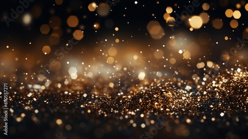 Golden particles, futuristic dance of glittering networks for tech brilliance. Symphony of interconnected brilliance in the digital galaxy. Technological wonder, sparkling gold ode to seamless connec