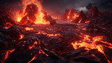 lava on iceland volcano