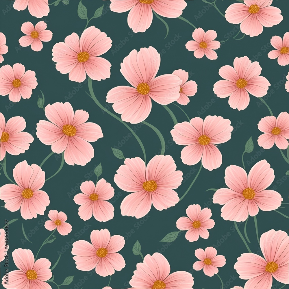 beautiful floral flower seamless pattern background for premium product ai generated beautiful floral flower seamless pattern background for premium product ai generated