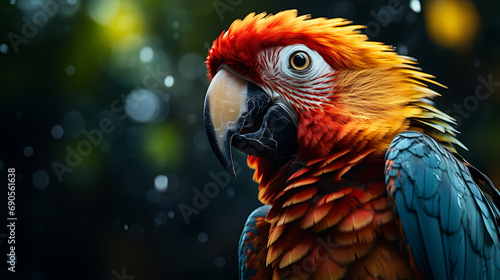 Pappagallo colorato ara nella foresta tropicale photo