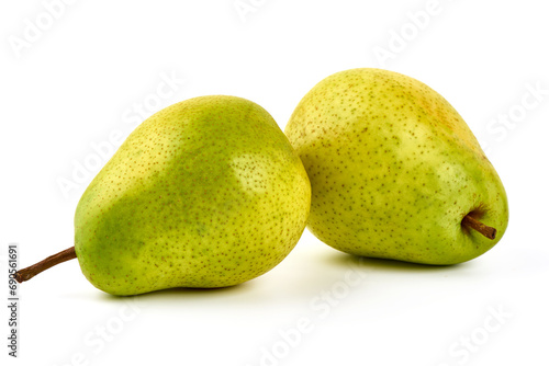 Juicy fresh ripe Williams pears, isolated on a white background.