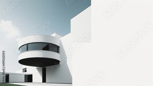 Bauhaus style minimalist modern architecture